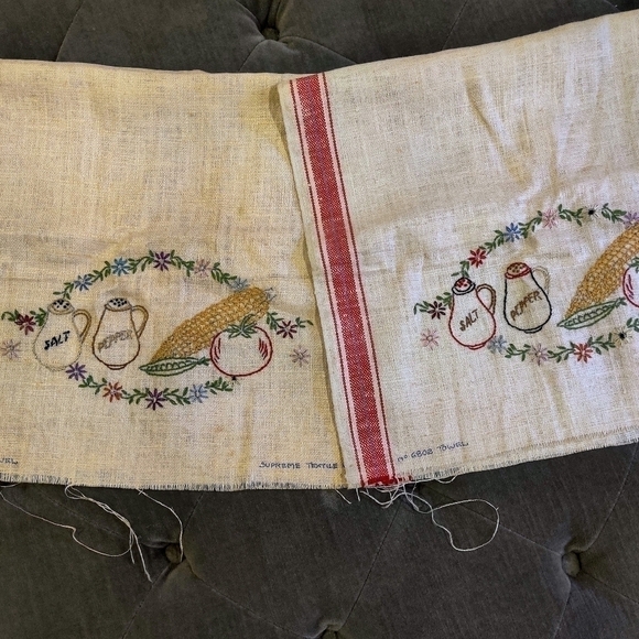 Vintage Tea Towel 2pc set New - Picture 1 of 6